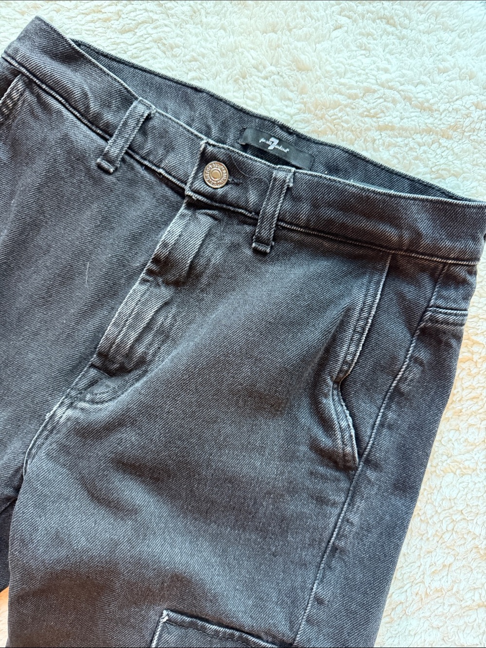 7 For All Mankind Women's Boyfriend Jeans in Washed Black